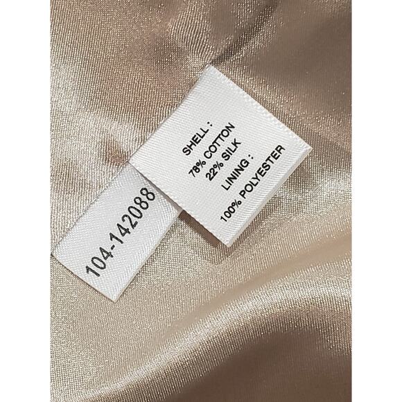 Ann Taylor Gold Silk Long Sleeved Blazer Suit Jacket & Knee High Skirt Set - Picture 11 of 11